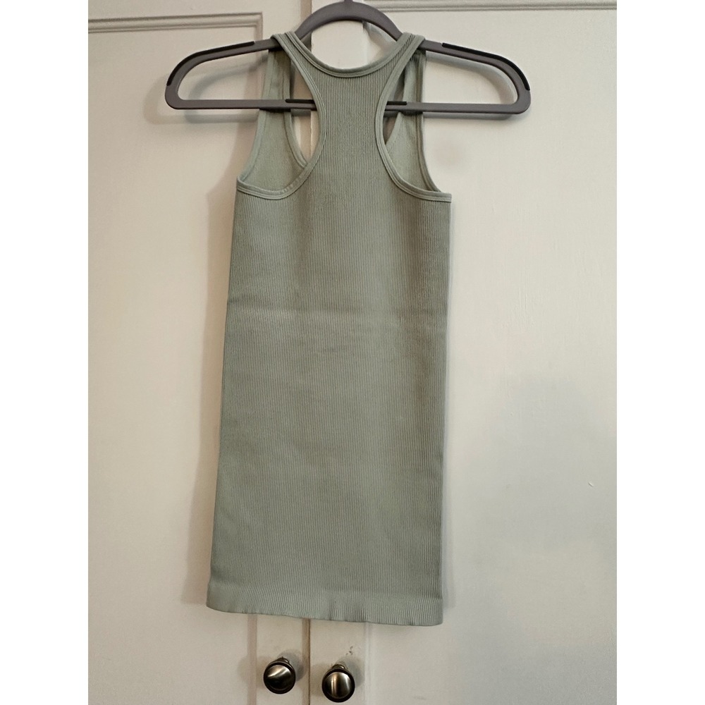 Free People‎ Movement Ribbed Seamless Racerback Mini XS S Pale Green - Picture 2 of 3